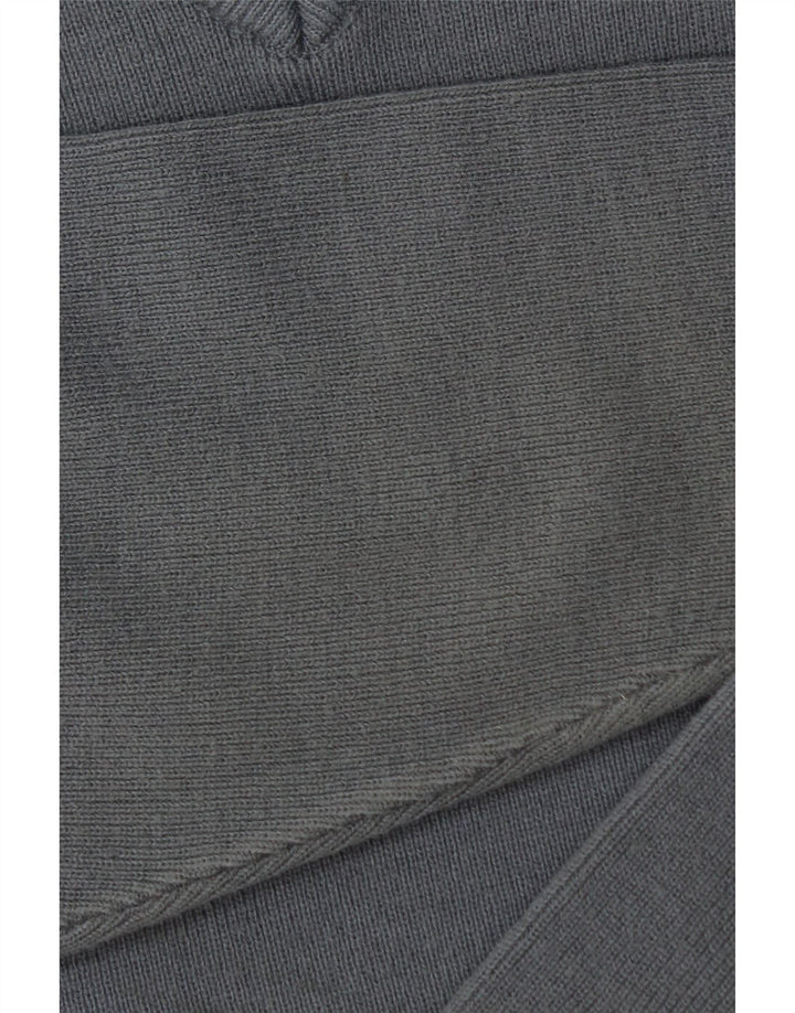 VINTAGE Mens V-Neck Jumper Sweater Medium Grey Acrylic