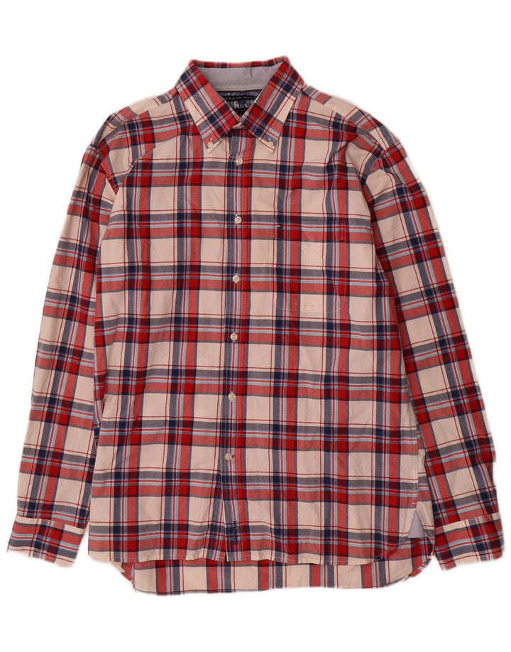 TOMMY HILFIGER Mens Shirt Large Multicoloured Check Cotton