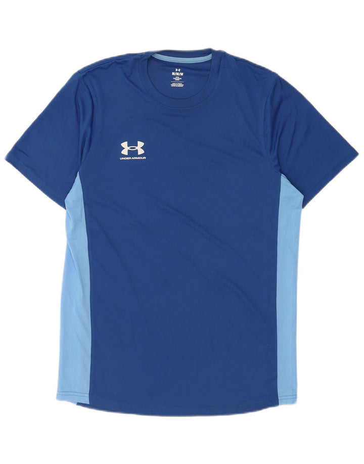 Under Armour Mens T-Shirt Top Medium Blue Colourblock
