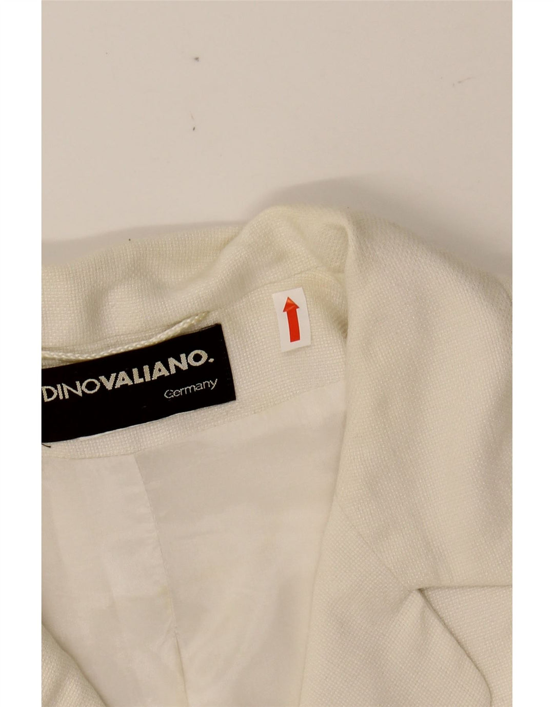 DINO VALIANO Womens 5 Button Blazer Jacket EU 36 Small White Linen Vintage Dino Valiano and Second-Hand Dino Valiano from Messina Hembry 