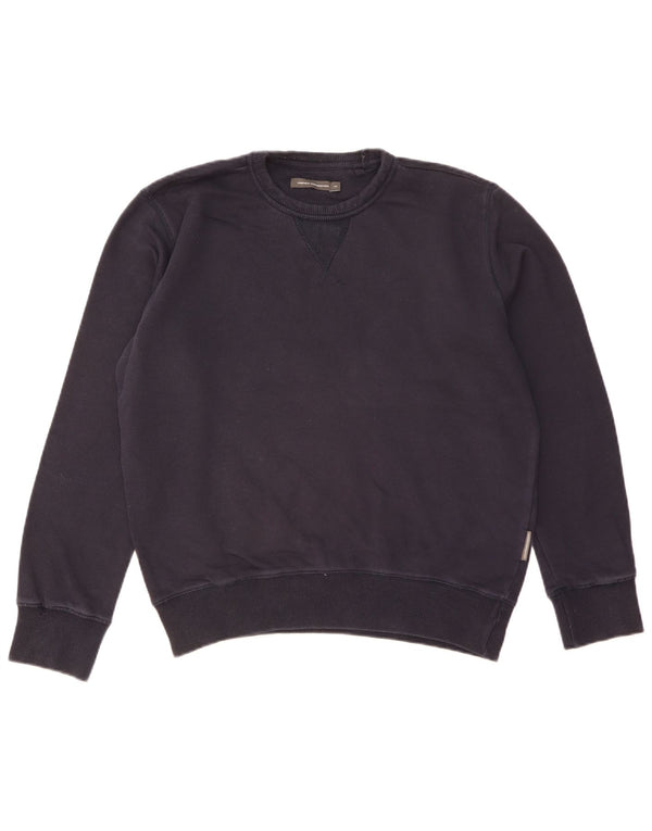 FRENCH CONNECTION Mens Sweatshirt Jumper Medium Navy Blue Cotton