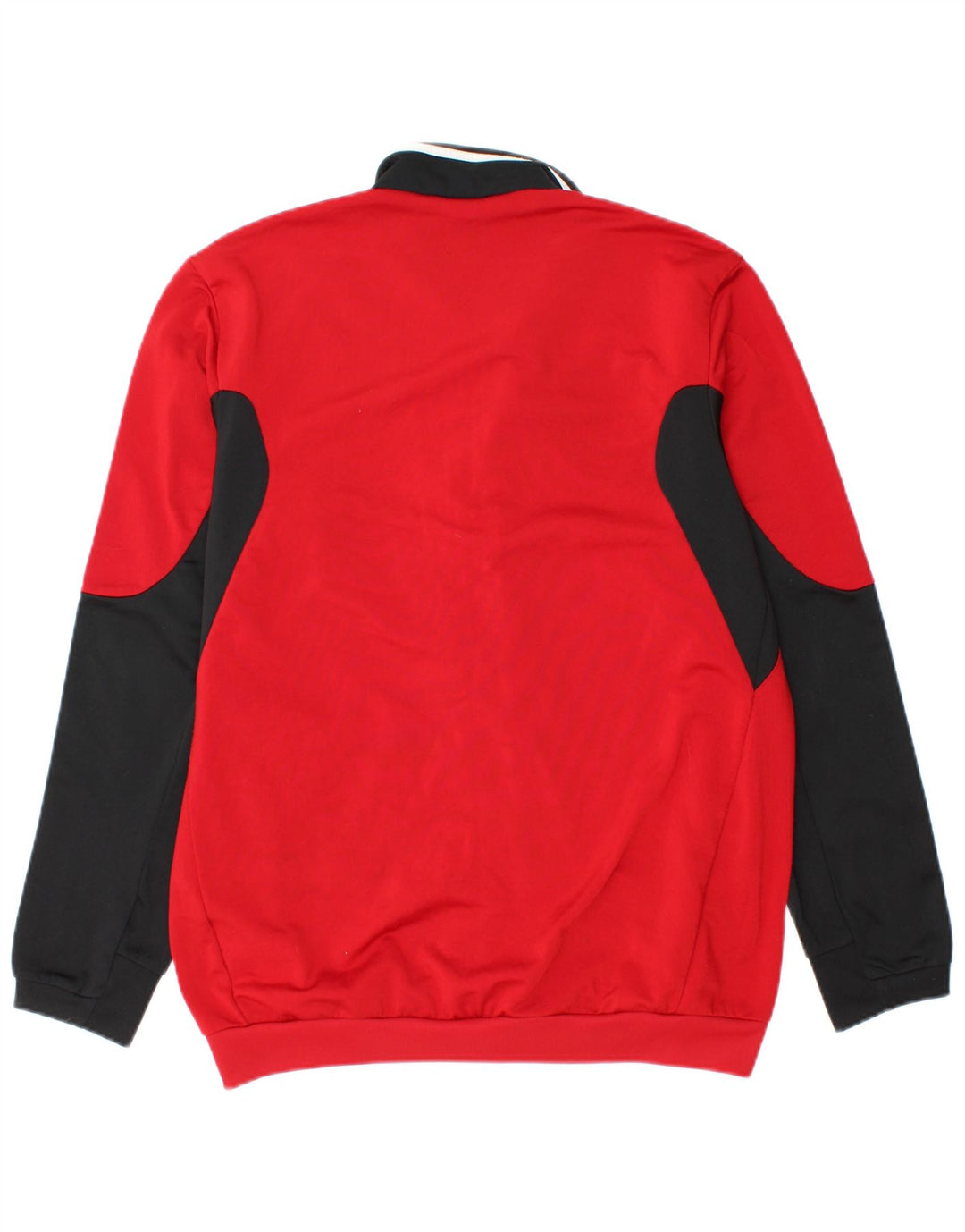 ADIDAS Mens Tracksuit Top Jacket UK 36/38 Small Red Colourblock Polyester