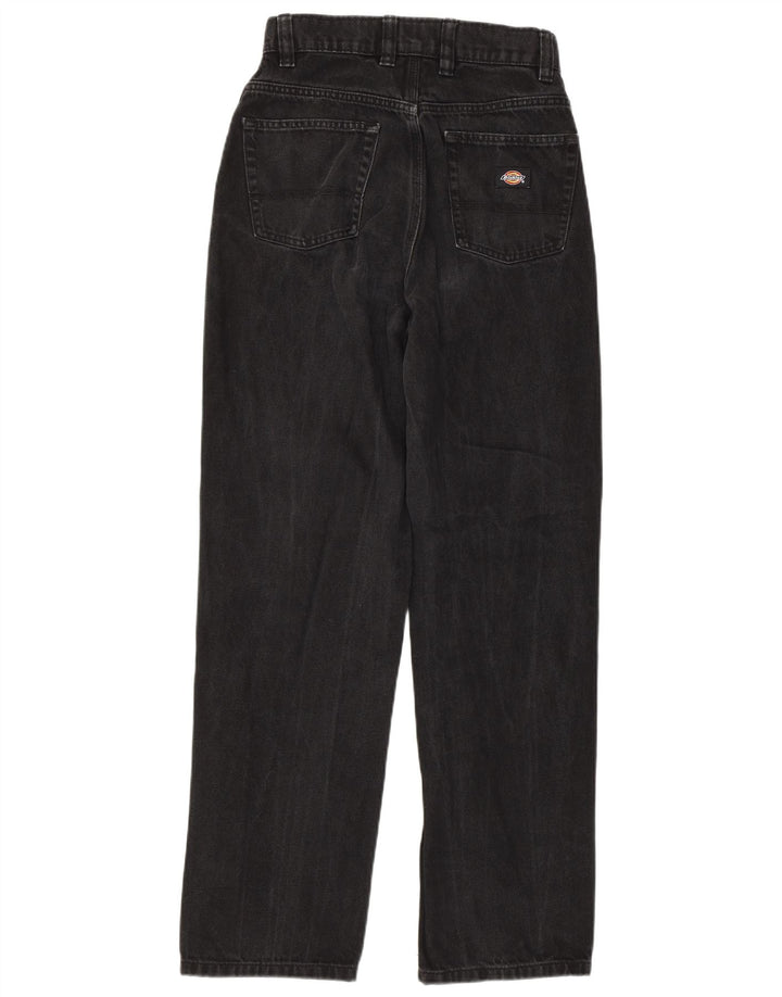 DICKIES Womens Straight Jeans W27 L30 Black Cotton