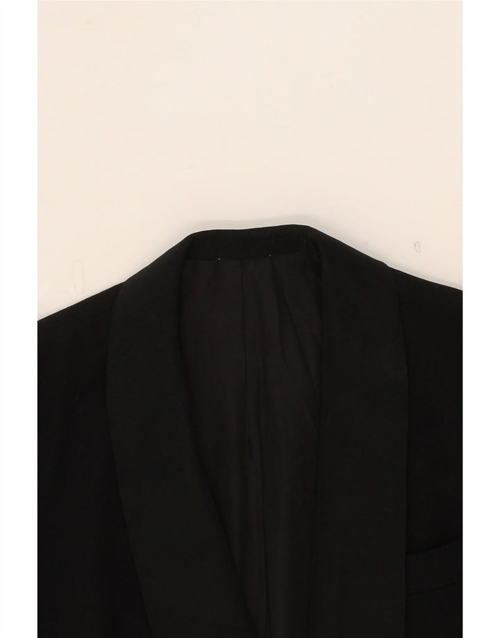 VINTAGE Mens 1 Button Blazer Jacket UK 36 Small Black Vintage Vintage and Second-Hand Vintage from Messina Hembry 