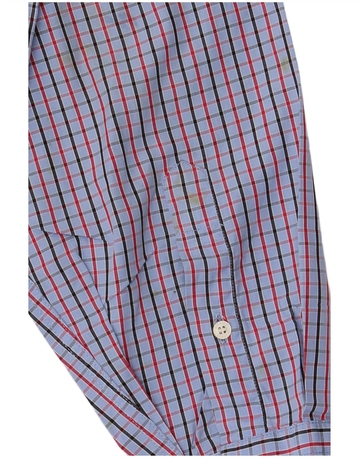 ELLESSE Mens Shirt Medium Blue Check Cotton