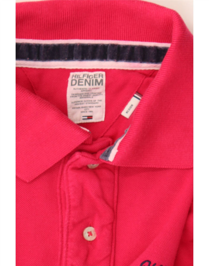 TOMMY HILFIGER Mens Polo Shirt Medium Pink Cotton Vintage Tommy Hilfiger and Second-Hand Tommy Hilfiger from Messina Hembry 
