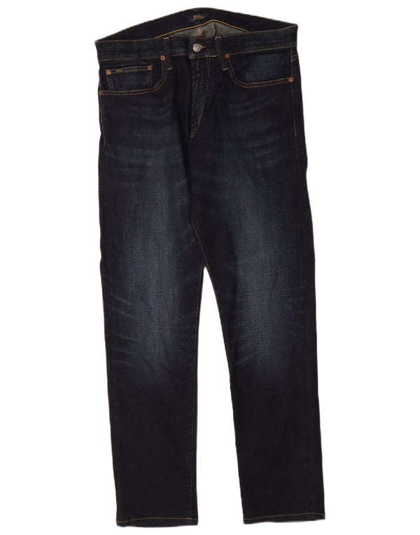 Polo Ralph Lauren Mens Slim Jeans W33 L31 Navy Blue Cotton