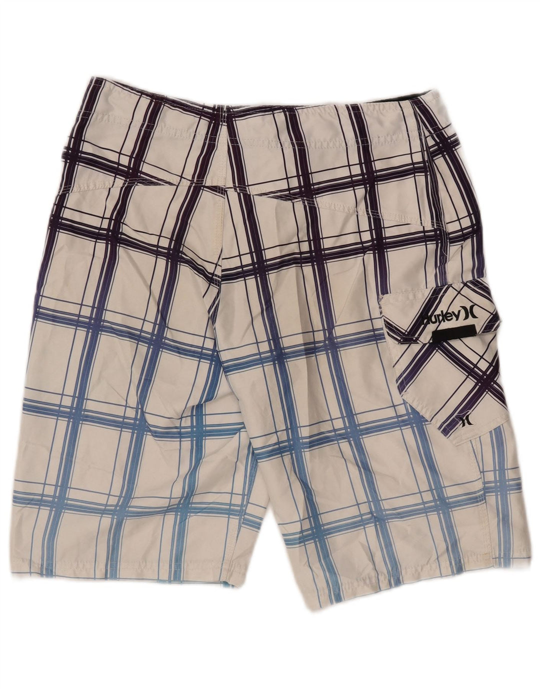 HURLEY Mens Swimming Shorts Medium White Check