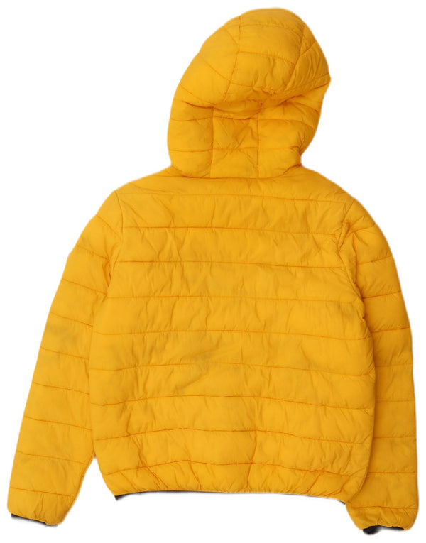 Tommy Hilfiger Mens Hooded Regular Fit Padded Jacket UK 38 Medium Yellow