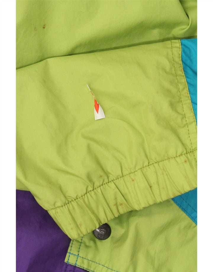 Brugi Mens Pullover Rain Jacket UK 40 Large Purple Colourblock Polyamide