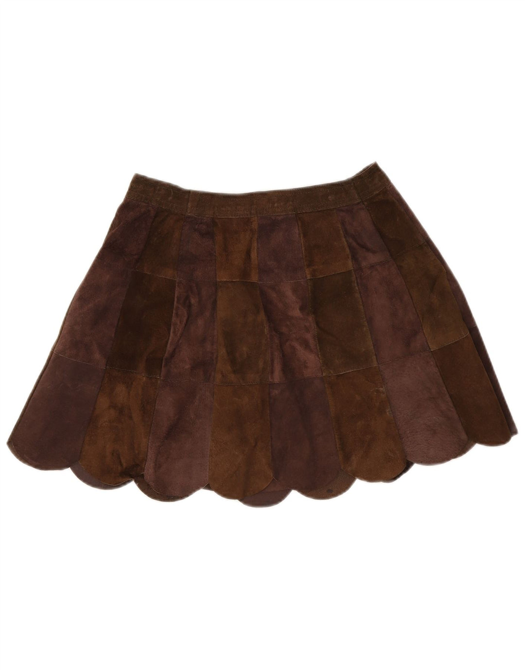 VINTAGE Womens Suede Mini Skirt W26 Small  Brown Leather