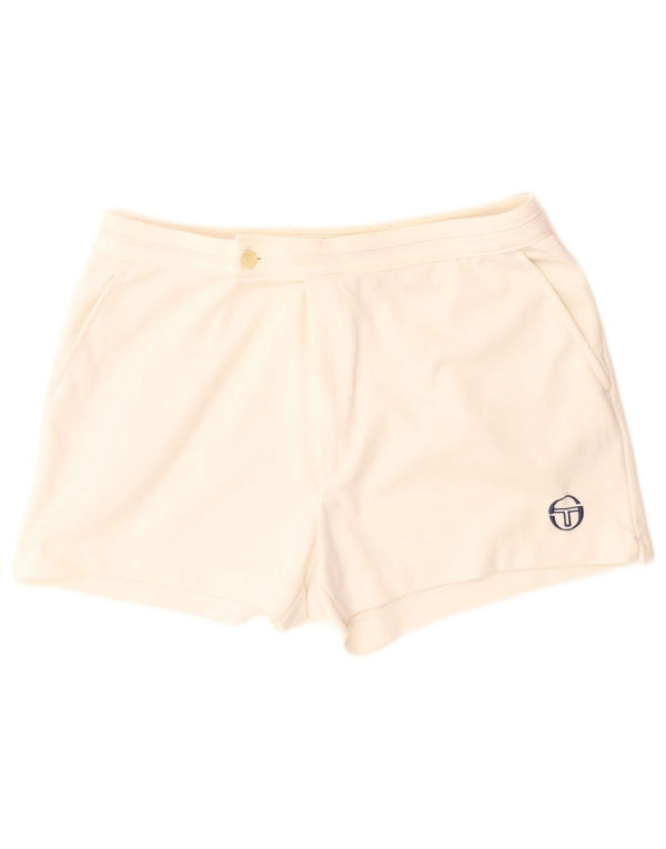 Sergio Tacchini Mens Tennis Chino Shorts W30 Medium White Polyester