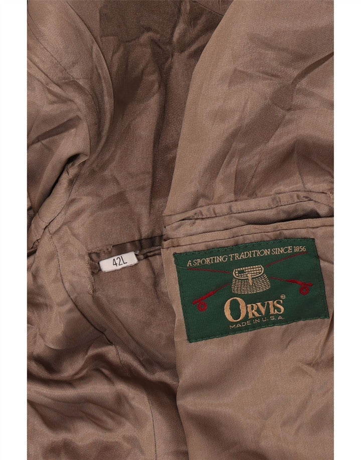 Orvis Mens 2 Button Corduroy Blazer Jacket UK 42 XL Beige