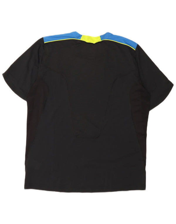 Adidas Mens Climacool T-Shirt Top Large Black Colourblock Polyester