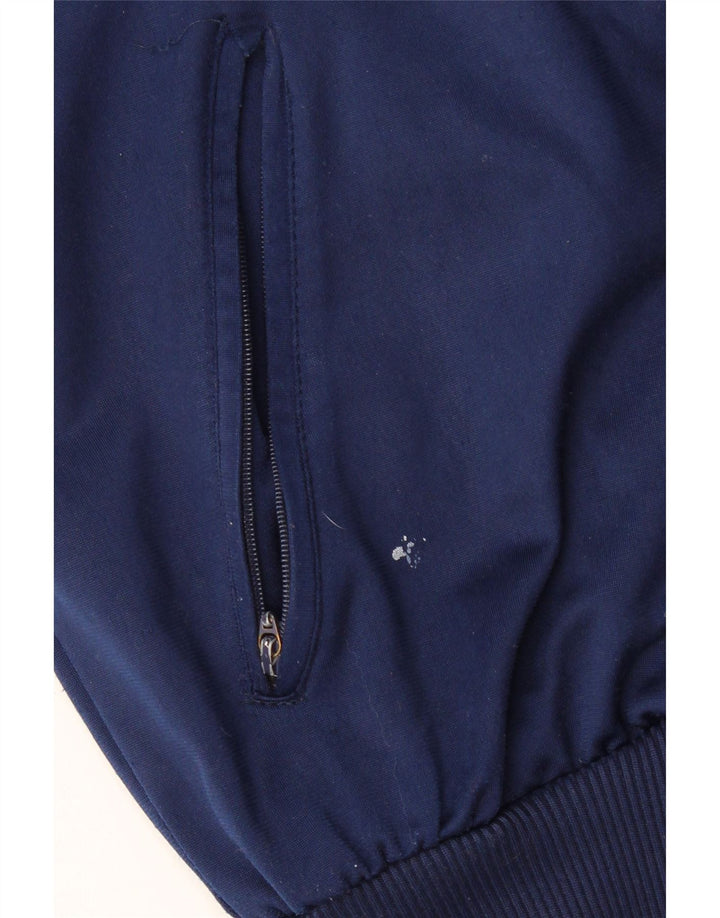 ADIDAS Boys Tracksuit Top Jacket 13-14 Years Navy Blue Polyester