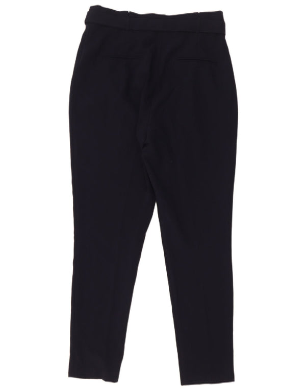 Lipsy Womens High Waist Casual Trousers UK 12 Medium W30 L29 Navy Blue