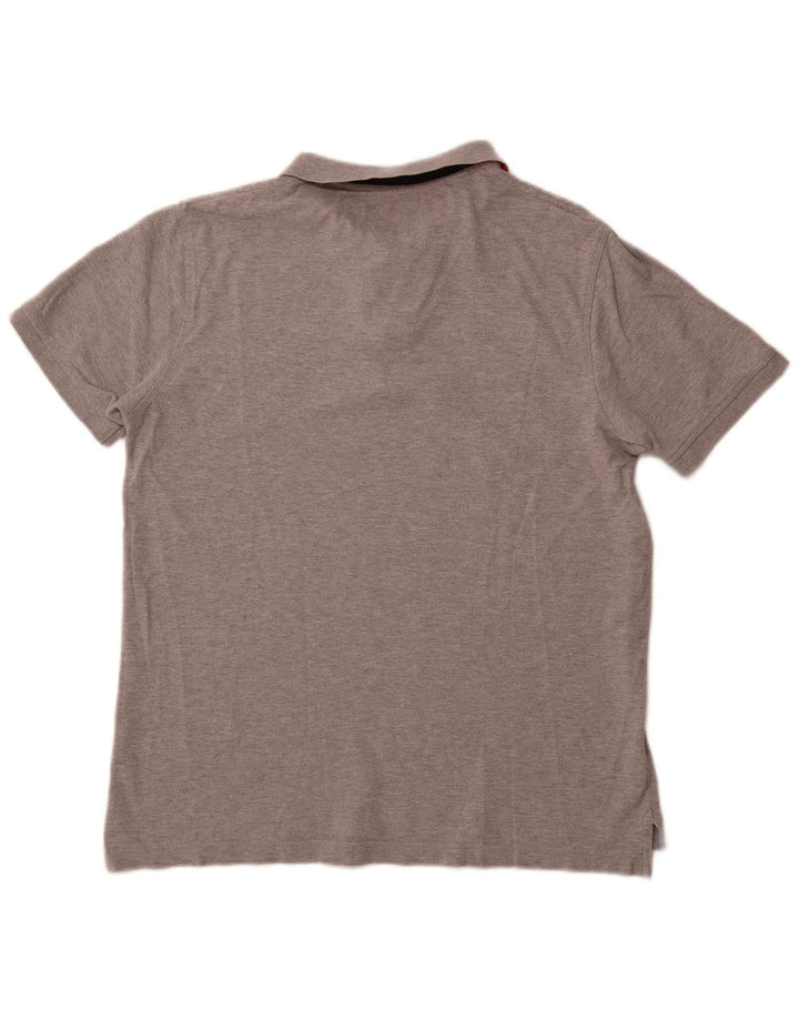 TOMMY HILFIGER Mens Slim Fit Polo Shirt XL Grey Cotton