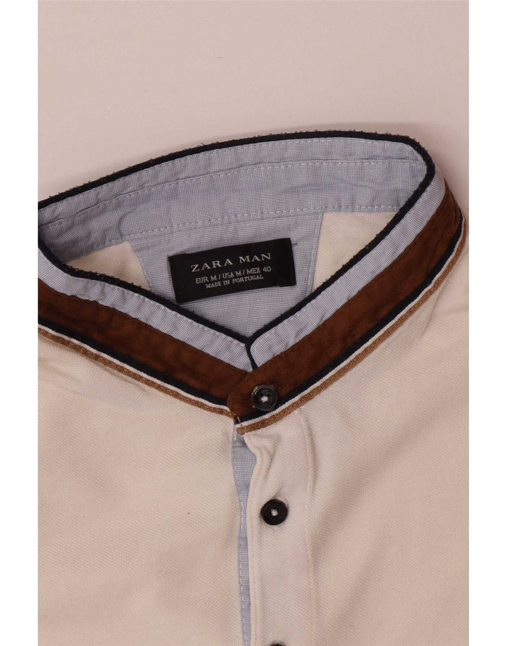 Zara Mens Polo Shirt Medium White