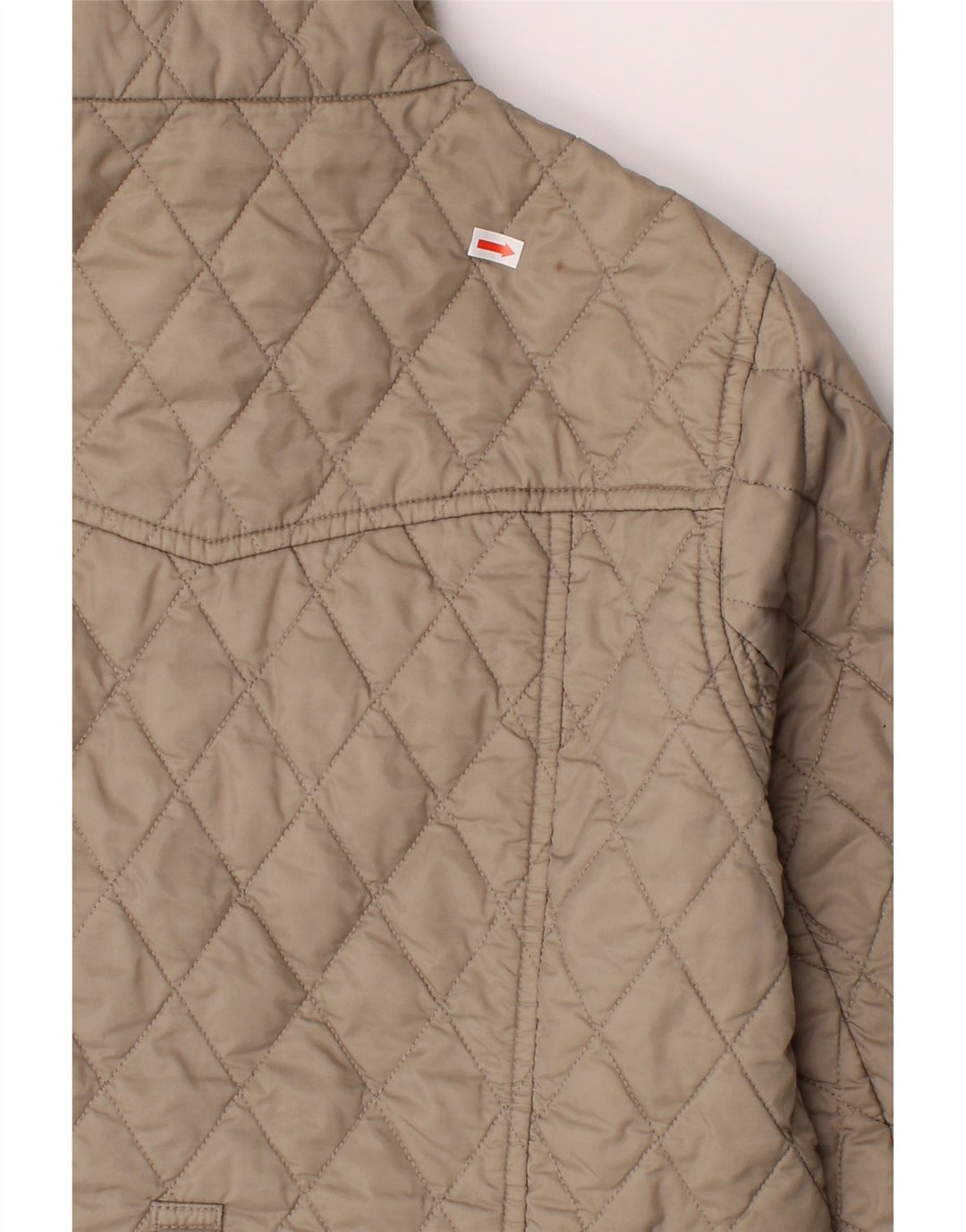 BARBOUR Womens Quilted Jacket UK 14 Large Beige Polyamide Vintage Barbour and Second-Hand Barbour from Messina Hembry 