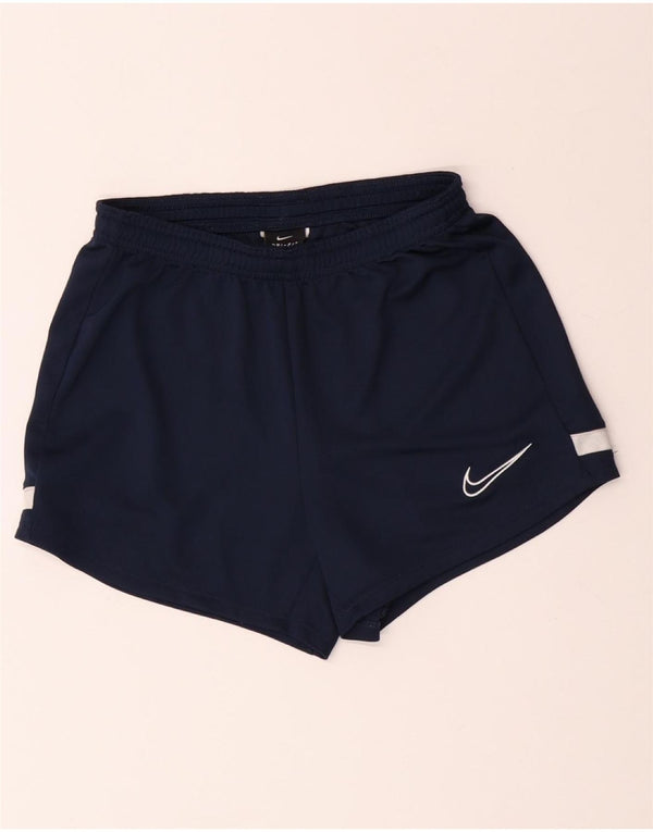 NIKE Womens Dri Fit Sport Shorts UK 4 XS Navy Blue