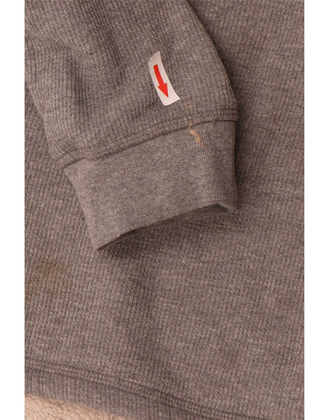 Lee Mens Button Neck Sweatshirt Jumper Small Grey Cotton