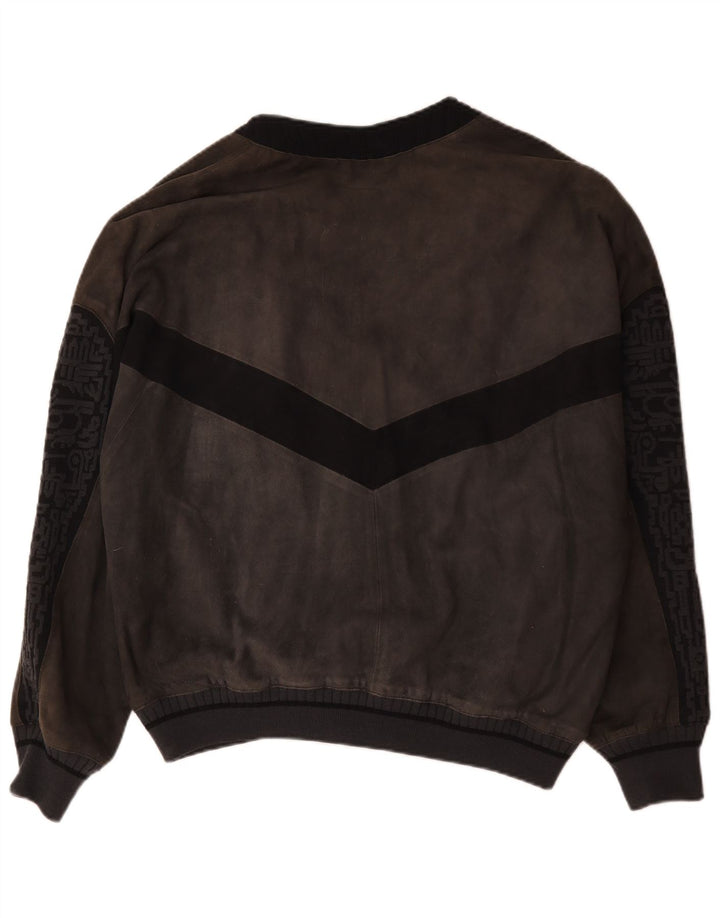 Torras Mens Suede Bomber Jacket IT 54 2XL Grey