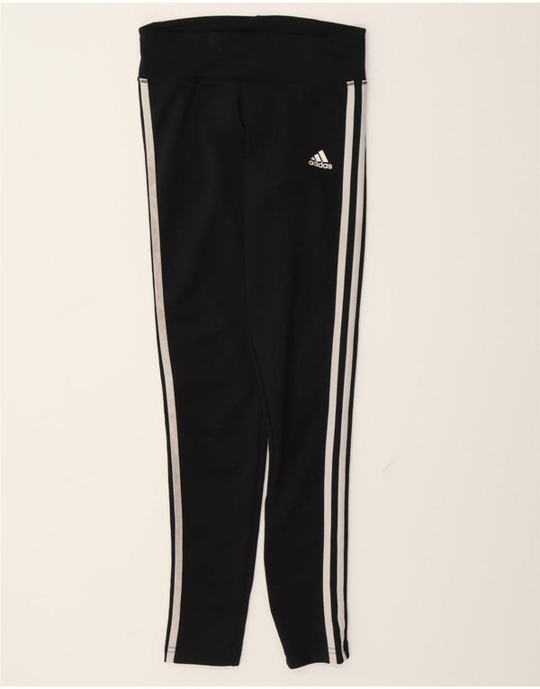 Adidas Womens Leggings UK 4/6 XS Black Polyester