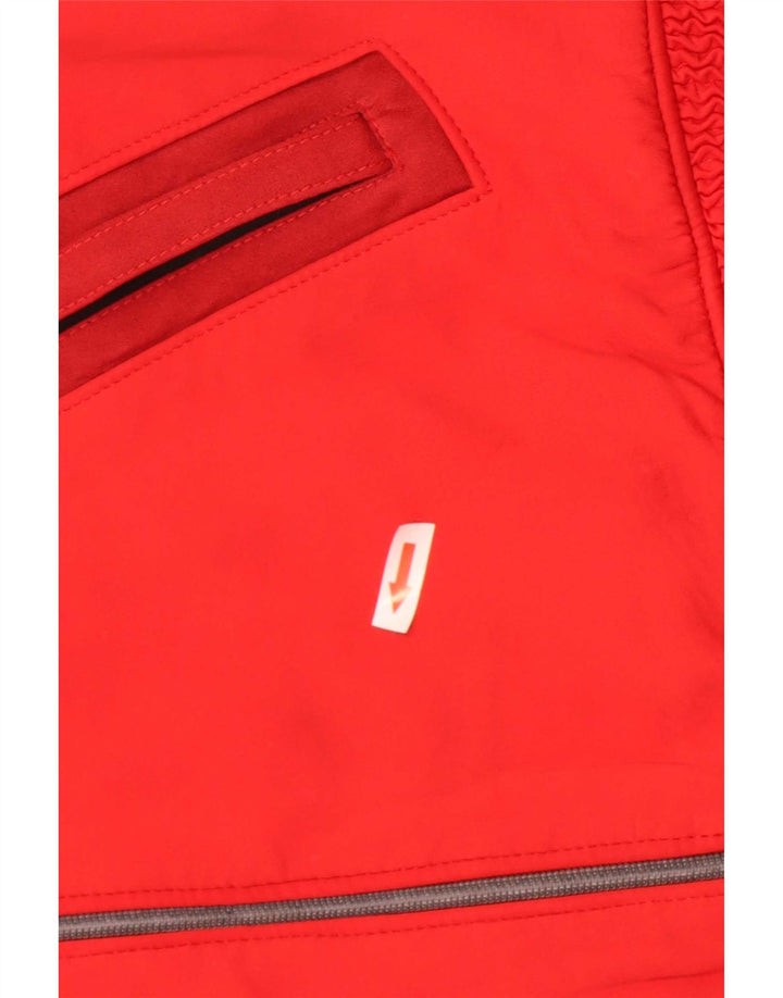 Vintage Mens Utility Jacket IT 52 XL Red Polyurethane