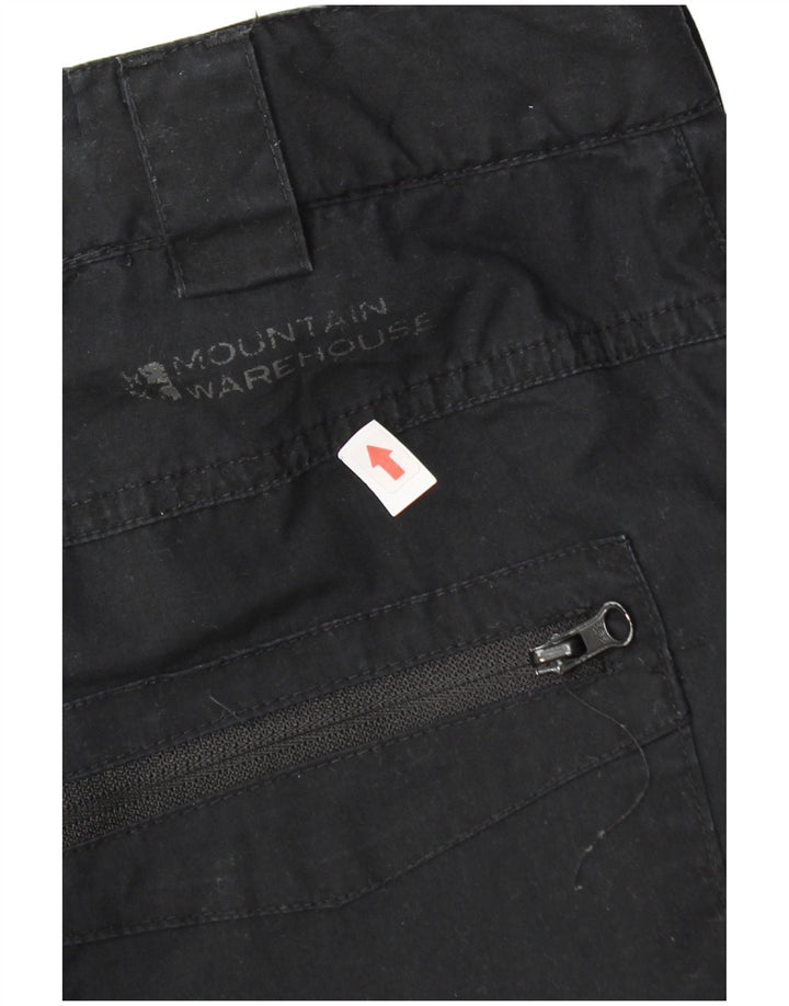 Mountain Warehouse Mens Straight Cargo Trousers W32 L31 Black Polyester