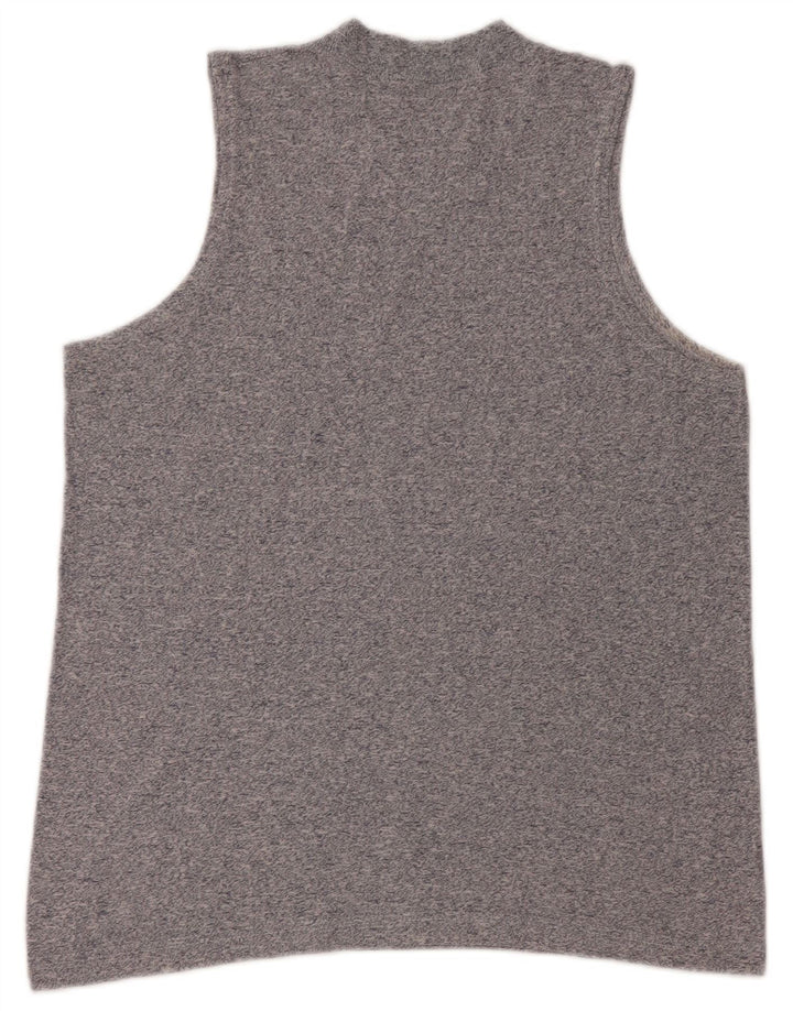 CHAMPION Womens Vest Top UK 12 Medium Grey Flecked