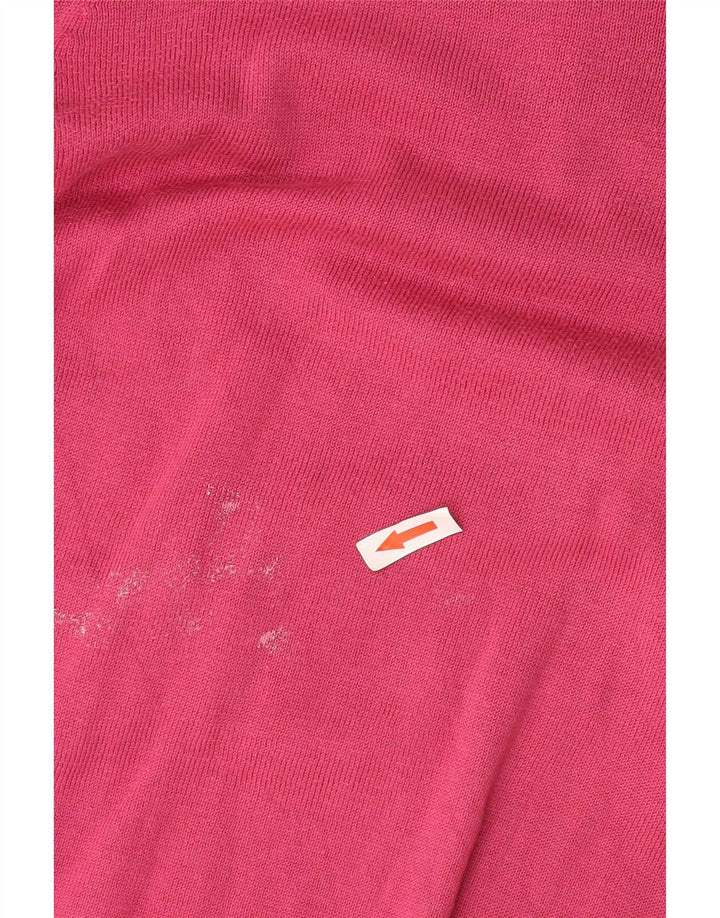 Gap Mens V-Neck Jumper Sweater Large Pink Cotton