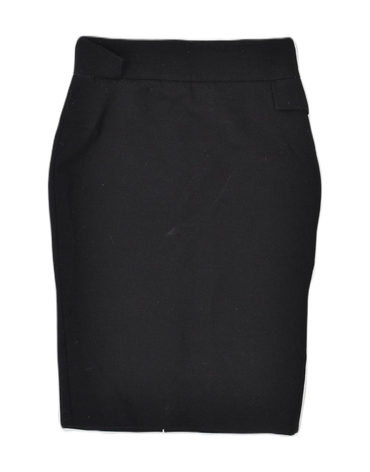 ZARA Womens Pencil Skirt Medium W28 Black Cotton | Vintage | Thrift | Second-Hand | Used Clothing | Messina Hembry 
