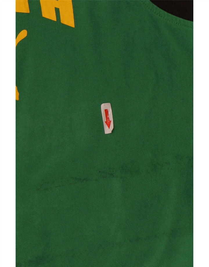 Puma Mens Graphic Vest Top Medium Green Colourblock