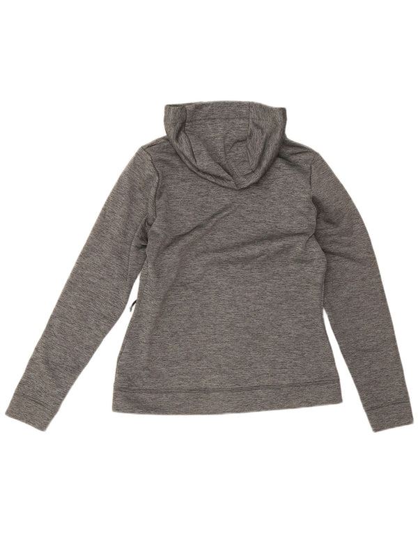 The North Face Womens Zip Hoodie Sweater UK 12 Medium Grey Polyester
