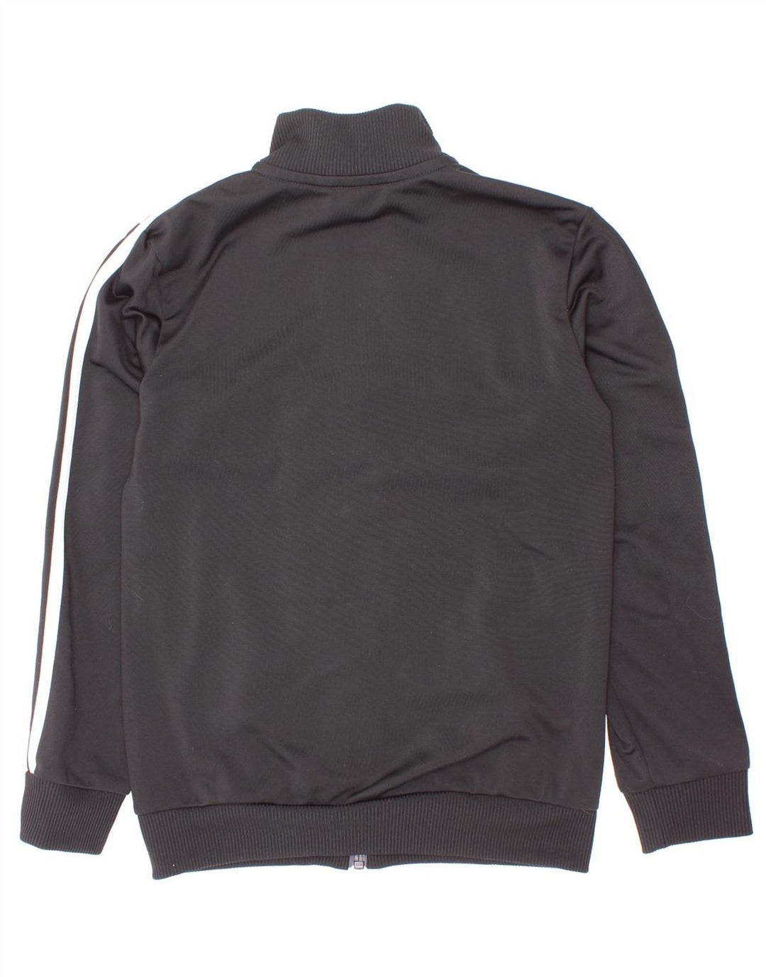 Adidas Boys Tracksuit Top Jacket 7-8 Years Black Colourblock Polyester