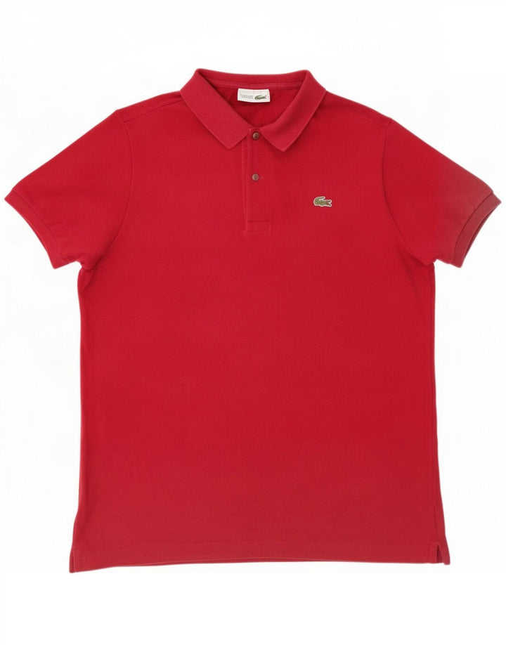 Lacoste Mens Polo Shirt Size 5 Large Red Cotton