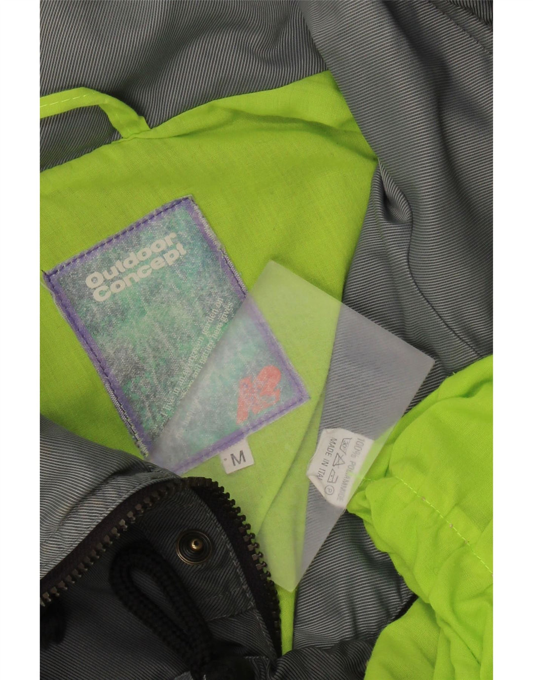 Vintage Mens Loose Fit Utility Jacket UK 38 Medium Grey Polyamide