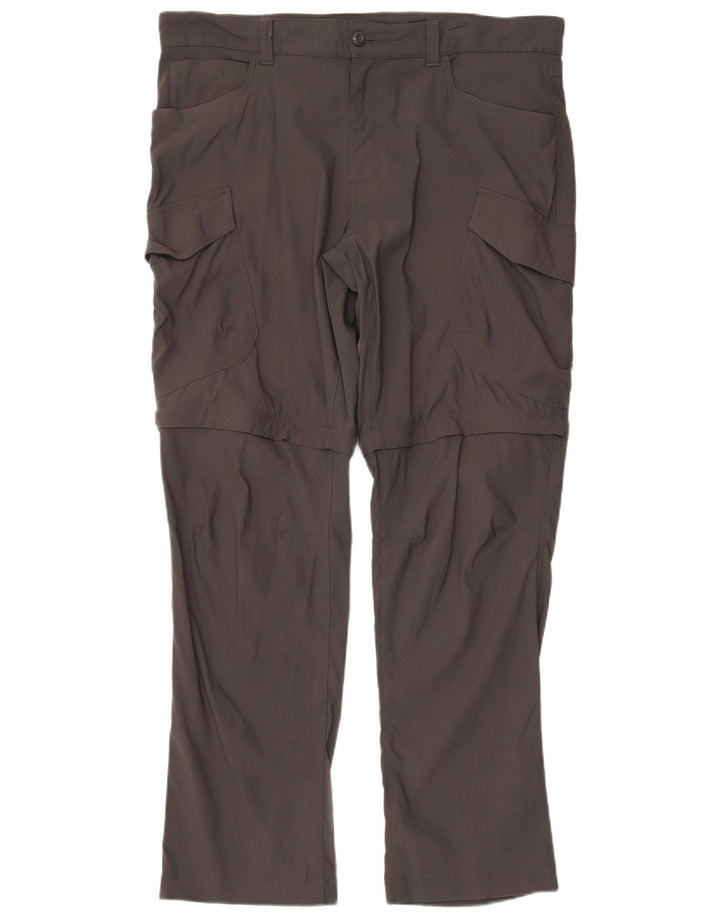 EDDIE BAUER Mens Straight Cargo Trousers W36 L32  Grey Nylon