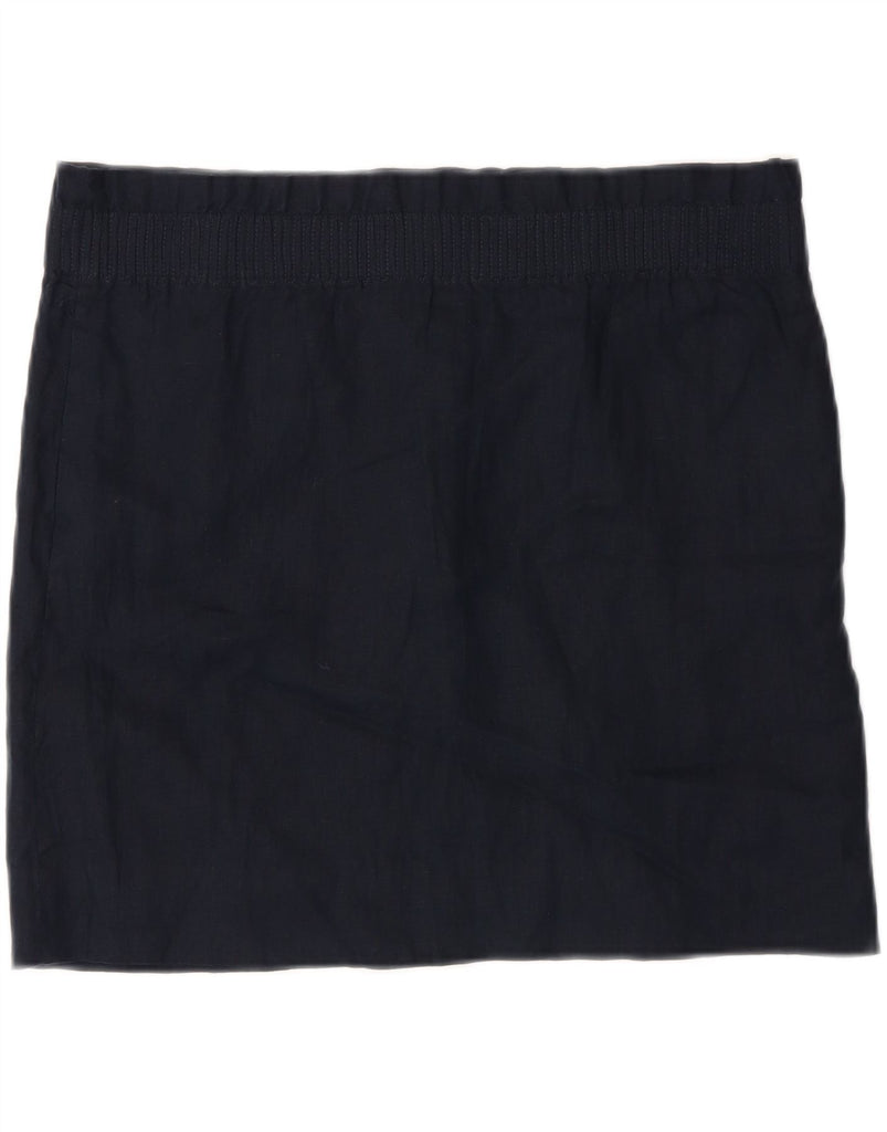 J. CREW Womens Straight Skirt W37 XL Navy Blue Linen Vintage J. Crew and Second-Hand J. Crew from Messina Hembry 
