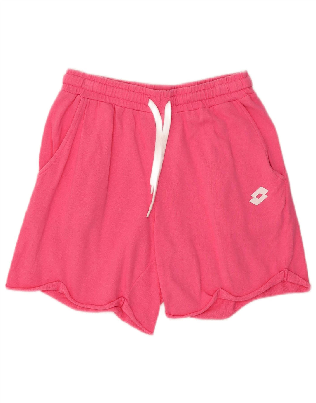 Lotto Womens Sport Shorts UK 12 Medium  Pink Cotton
