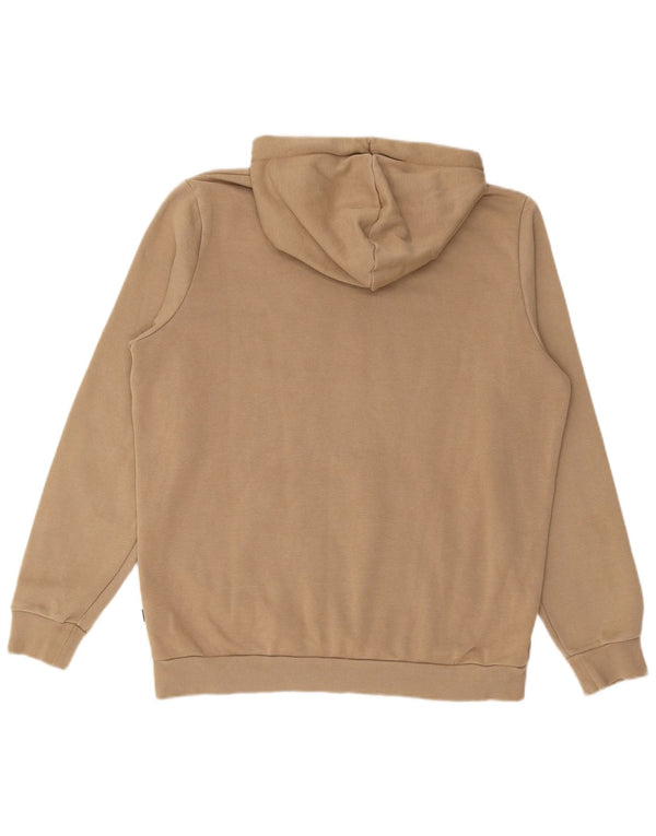 PUMA Mens Graphic Hoodie Jumper Medium Beige Cotton