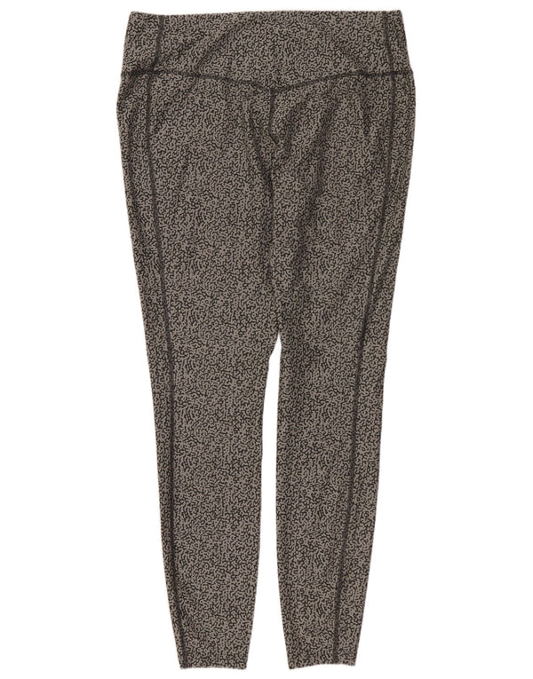 NIKE Womens Dri Fit Leggings UK 18 XL  Grey Animal Print Polyester