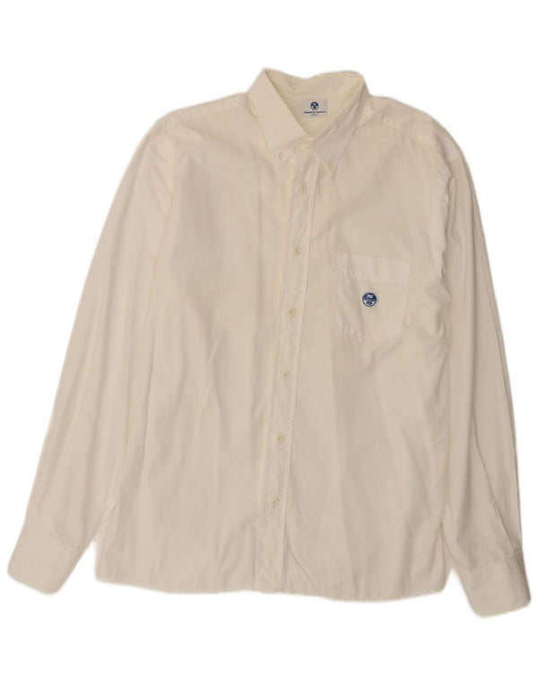 North Sails Mens Shirt Large White Cotton