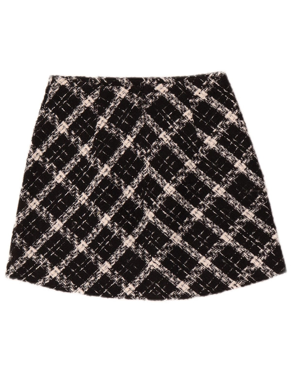 Zara Womens Mini Skirt XS W24 Black Check