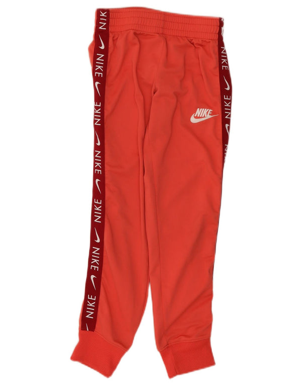 Nike Girls Tracksuit Trousers Joggers 10-11 Years Medium Pink Colourblock
