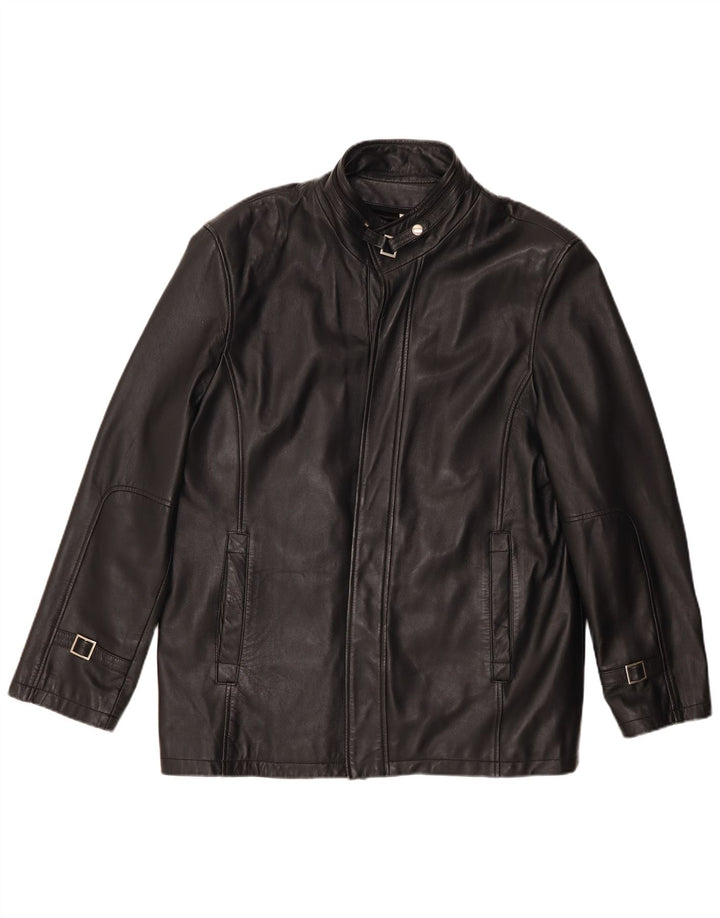 Vintage Mens Leather Jacket UK 38 Medium Black Leather