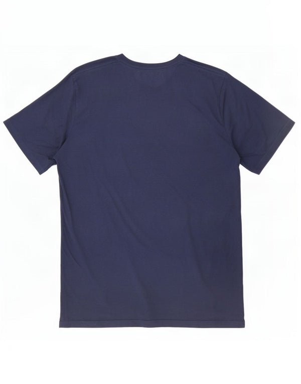 Under Armour Mens Heat Gear Graphic T-Shirt Top Large Navy Blue Cotton