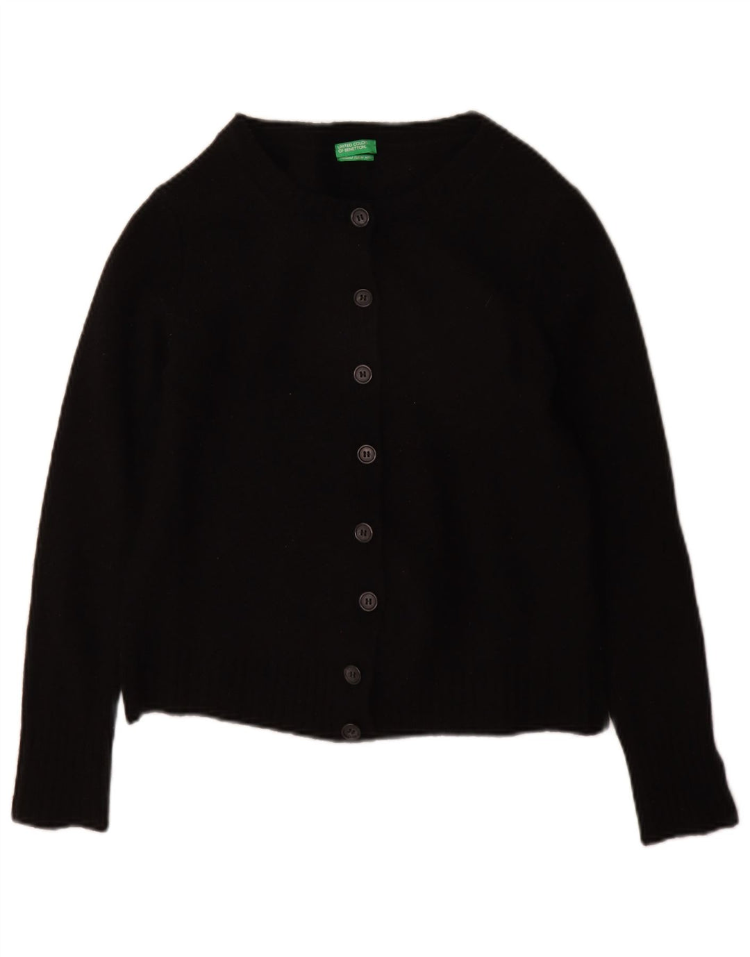 Benetton Womens Cardigan Sweater UK 10 Small Black
