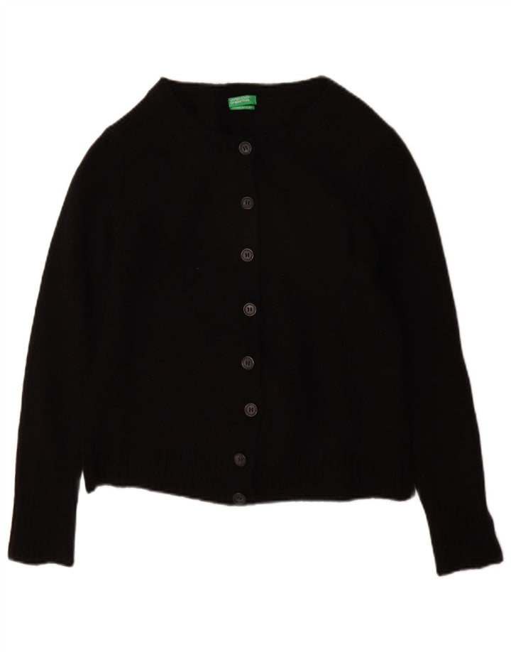 Benetton Womens Cardigan Sweater UK 10 Small Black