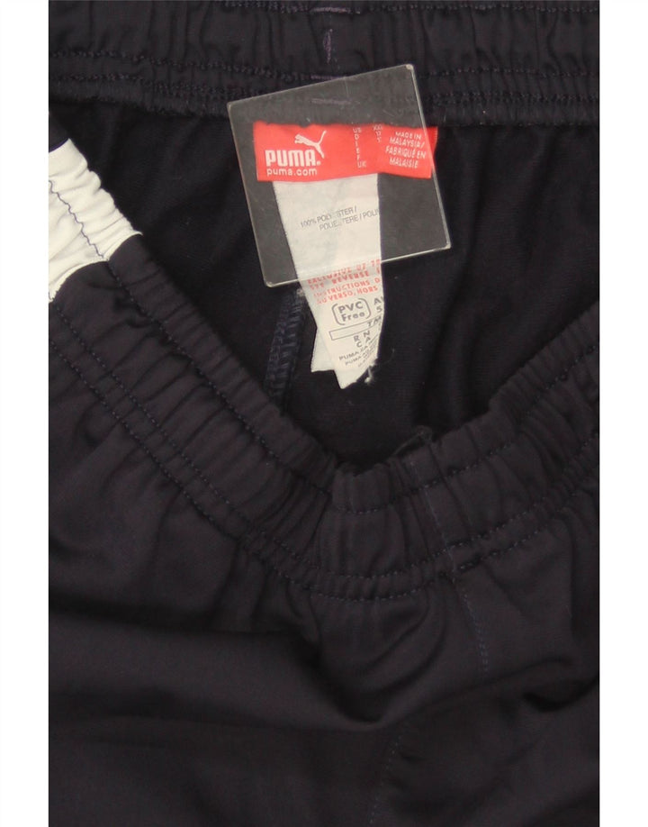 PUMA Boys Tracksuit Trousers 15-16 Years  Navy Blue Colourblock Polyester